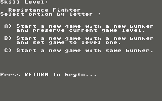 Castle Wolfenstein screenshot 3 for Commodore 64